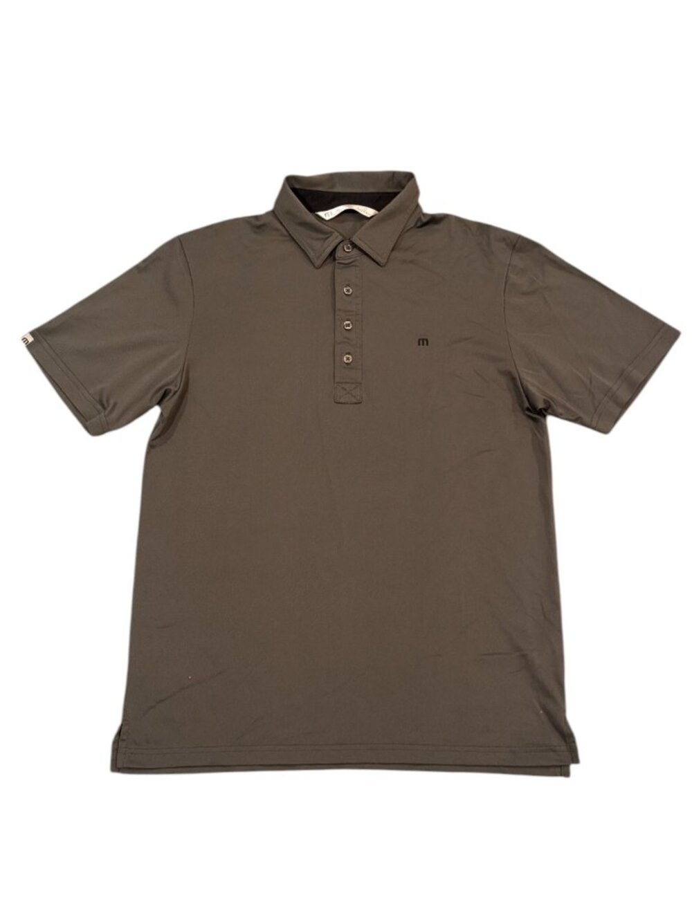 Travis Mathew Polo Shirt Mens M Olive Green Soft Stretch Pocket Golf Casual